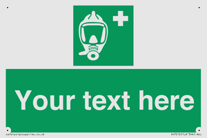 Custom sign safe condition Emergency escape breathing device